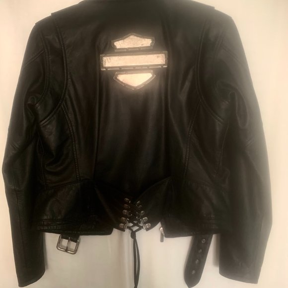 **LIKE NEW**Distinctive Harley Davidson Women’s Leather Biker Jacket Small - Picture 14 of 14